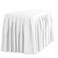 LTC LINENS Table Skirt White for 4 Feet Rectangular or 48 Inch Round Table - 14 ft Pleated Table Skirting Cloth Polyester for Banquet, Wedding