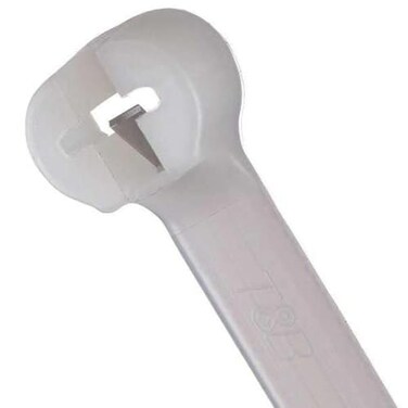 ThomasBetts Cable Tie, 13-1/2 in L, 4 in Max Bundle Dia., Natural, Nylon 6/6, 120 lb Strength, 500 PK - 1 Each