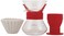 Kalita Wave Style UP Set, Size 185, 500ml Server, Red