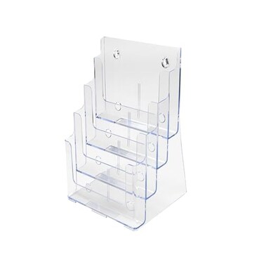 Deflecto 77441 Four-tier multi-compartment large size docuholder, 9-1/4x7x13-1/2, clear