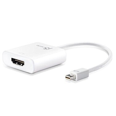 j5create Mini DisplayPort to HDMI Adapter, White