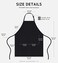 Syntus 4 Pack Adjustable Bib Apron with 2 Pockets Unisex, Polyester, Black