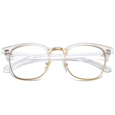 SOJOS Retro Semi Rimless Blue Light Blocking Glasses