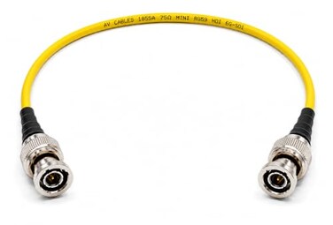 AV-Cables 6G HD-SDI BNC to BNC Cable, 1855A, 3ft, Yellow