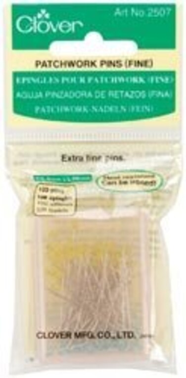 Clover Two ,2Boxes Quantity 100 Extra Fine Patchwork PinsArticle No. 25071.5" Long .4mm Glass Head