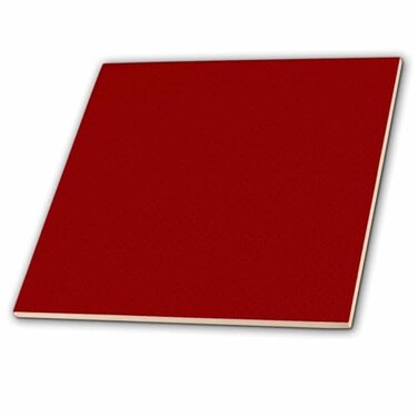 3dRose Dark Red and Light Red Square Patterns 4 Inch Ceramic Tile