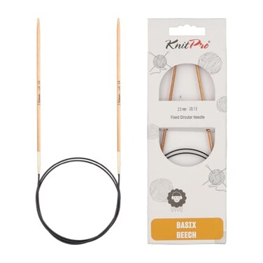KnitPro Basix Beech Fixed Circular Needles 16" ,40cmUS Size 1.5 ,2.5mm