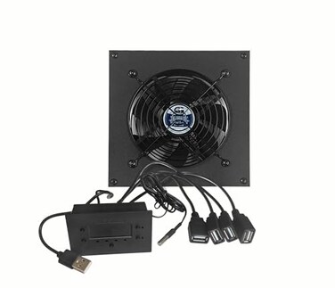 coolerguys Cabcool Pro-Metal Single 120mm USB Fan Kit with Programmable USB Fan Thermostat Controller Kit