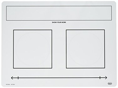 Didax Educational Resources, 10-Board Set Write-On/Wipe-Off Fraction Mats, White, Black ,211584