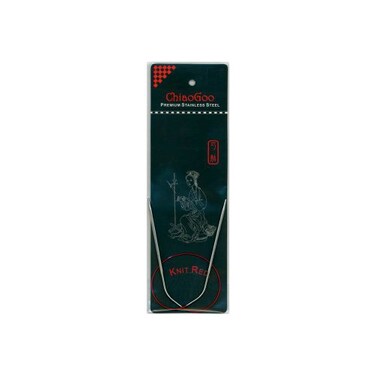 ChiaoGoo Circular Knitting Needle, Silver, Red, Size US 6 ,4mm