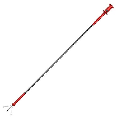 Housolution Grabber Tool Magnetic, Bendable Reacher with LED Lights, Red
