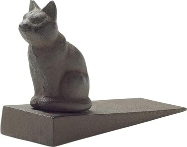 Comfify Rust Brown Cast Iron Cat Door Stop“ Felt Bottom“ 6" L4" H
