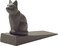 Comfify Rust Brown Cast Iron Cat Door Stop“ Felt Bottom“ 6" L4" H