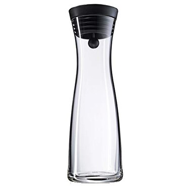 WMF Basic Water Decanter 1L Height 29 cm Close-Up Stopper Glass CromarganStainless Steel,Silver