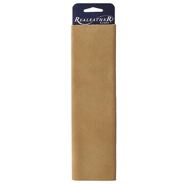 Realeather Trim Piece, Beige Suede Leather