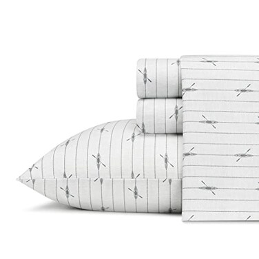 Eddie Bauer - Full Sheets, Cotton Percale Bedding Set, CrispCool Home Decor ,Downstream, Full