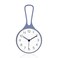 mooas Loop Bathroom Clock, Battery Operated, Hook/Suction ,Blue