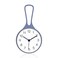 mooas Loop Bathroom Clock, Battery Operated, Hook/Suction ,Blue