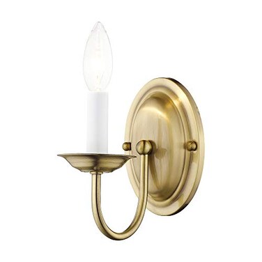 Livex Lighting 4151-01 Wall Sconce, Antique Brass