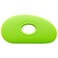 Mudtools Shape 0 Polymer Rib, Green Medium - Small Kidney Pottery Tool