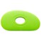 Mudtools Shape 0 Polymer Rib, Green Medium - Small Kidney Pottery Tool
