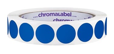 ChromaLabel Dark Blue Dot Stickers, 3/4 Inch, 1000/Roll