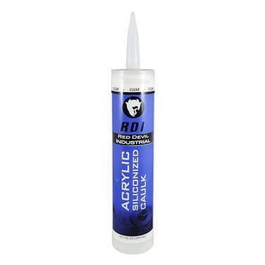 Red Devil 08760I RD PRO Construction Grade Siliconized Acrylic Sealant, 10.1 oz., Clear, 1 Pack