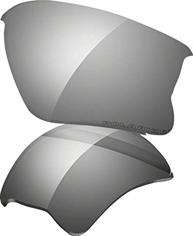 Oakley Men's Flak Jacket XLJ Sunglasses Replacement Lenses, Black Iridium Polarized, 63 mm
