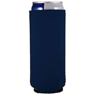 Coolie Junction Blank Neoprene Slim Can Coolie ,2 Pack, Navy Blue