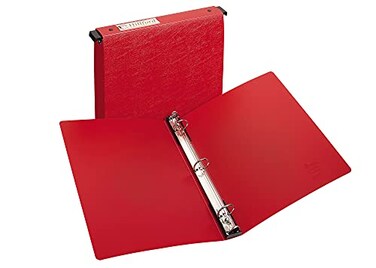 AveryHanging Storage 3 Ring Binder, 1" Round Rings, 1 Red Binder