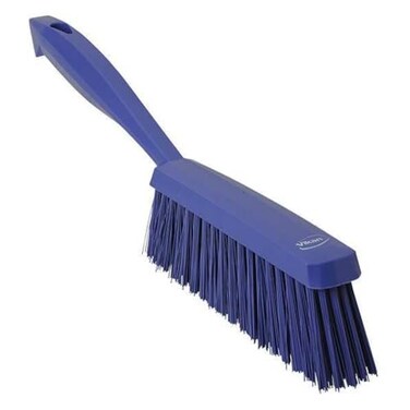 Vikan 45898 Bench Cleaning Brush, Polypropylene/Polyester Medium Bristle Dustpan BrushSweeper, 14 Inch, Purple