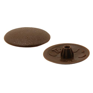 Prime-Line EP 16045 Screw Cap Cover, Plastic Construction, Brown, 12 Pack