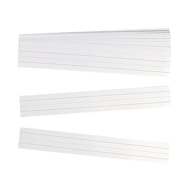 Fun Express White Sentence Strips ,100 PiecesEducational Writing Teaching Aids ,21" x 3