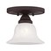 Livex Lighting 1530-07 Edgemont 1-Light Ceiling Mount, Bronze