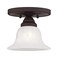 Livex Lighting 1530-07 Edgemont 1-Light Ceiling Mount, Bronze