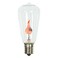 Vickerman ST40 Incandescent Clear Flicker Flame E17 Medium Base Bulb, Brass Base, UL, 120V, 1 Watt/Bulb 10 Pack