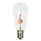 Vickerman ST40 Incandescent Clear Flicker Flame E17 Medium Base Bulb, Brass Base, UL, 120V, 1 Watt/Bulb 10 Pack