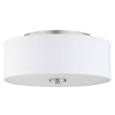 Progress Lighting Inspire 13" 2-Light Flush Mount Light, Brushed Nickel