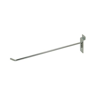 Econoco Slatwall Deluxe Hooks, 96 Pack, Chrome, 12in