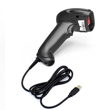 symcode USB Laser Barcode Scanner Wired Handheld 1D Bar Code Scanner Reader Black