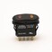 GAMA Electronics Waterproof Illuminated Double Pole, Double Throw 3 Position Momentary On-Off-Momentary On Rocker Switch DPDT