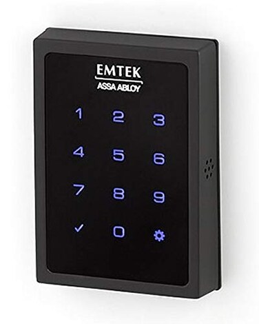 Emtek Empowered Motorized Touchscreen Keypad Smart Deadbolt - Connected by August, Flat Black Coated ,US19, Model: EMP1101US19