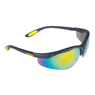 DEWALT DPG58-6C Protective Safety Glasses with Rubber Temples, Mirror Lens