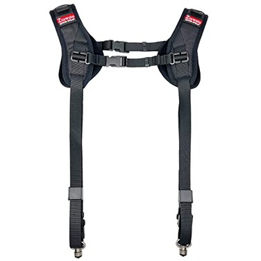 ztowoto Camera Shoulder Double Strap Harness Quick Release Adjustable Dual Camera Tether Strap with Safety Tether and Lens Cleaning Cloth for DSLR SLR Camera