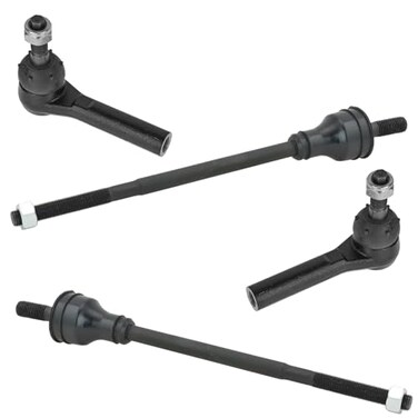 TRQ Front Inner and Outer Tie Rod Set 4 Piece
