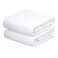 JML Large Bath Towels with Hanging Loop, 30"x60", White, Set of 2