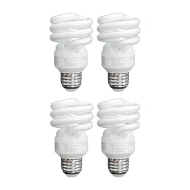 Xtricity Compact Fluorescent Light Bulbs T2 Spiral, E26 Base ,4 Pack