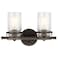 Kichler Brinley 2-Light Farmhouse Vanity Light, Olde Bronze