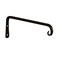 Achla Designs Straight Downcurled Wall Bracket Hook, 12-inch ,TSH-12Black