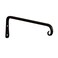 Achla Designs Straight Downcurled Wall Bracket Hook, 12-inch ,TSH-12Black